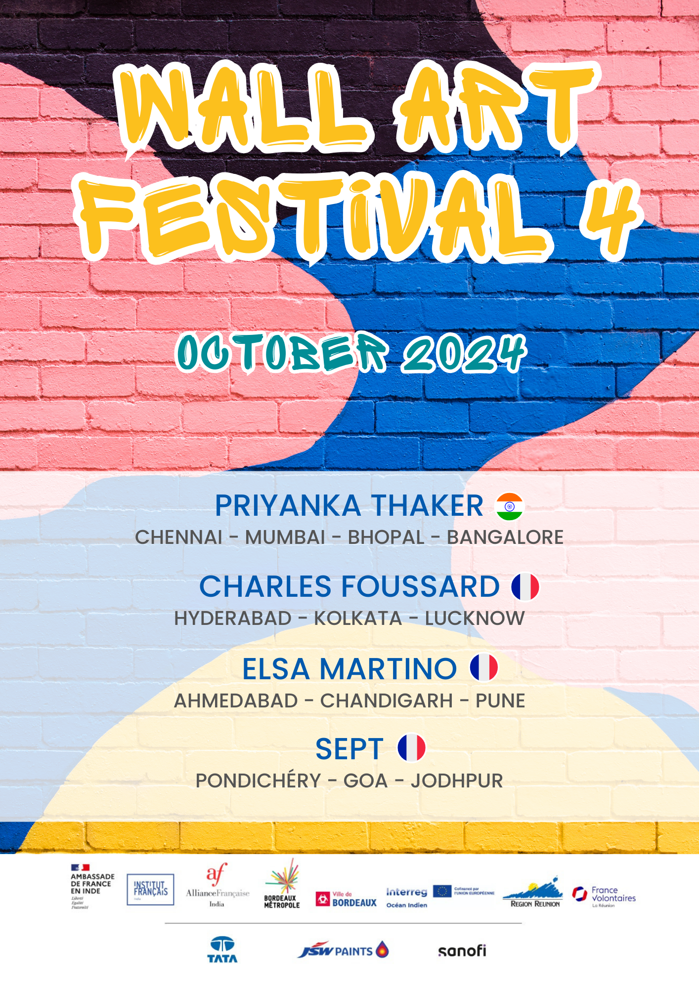 Wall Art Festival 2024 Alliance française de Pondichéry